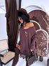 PLUS SIZE sweater "AGAIN 10588"- choco